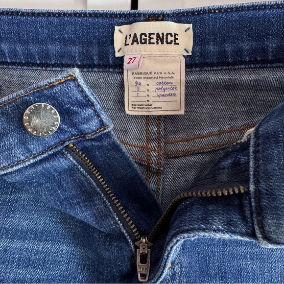L’Agence Zoe Relaxed Perfect Fit Jean Shorts Authentique Blue Festival Size 27 - Picture 4 of 6